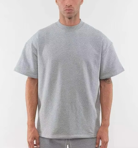 เสื้อยืดโอเวอร์ไซส์สีดำสำหรับผู้ชาย ผ้าฝ้าย 100% คอกลม แขนสั้น ผ้าถักด้านหน้า ระบายอากาศได้ดี เป็นมิตรกับสิ่งแวดล้อม สไตล์สตรีทแวร์ - Product Image 2