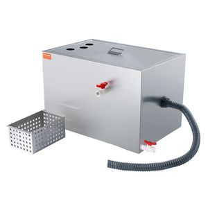 Attrezzatura per Cucine Commerciali: Trappola per Grasso in Acciaio Inox da 40 LBS con Ingresso Superiore, Interceptor per Lavello 10 GPM - Product Image 1