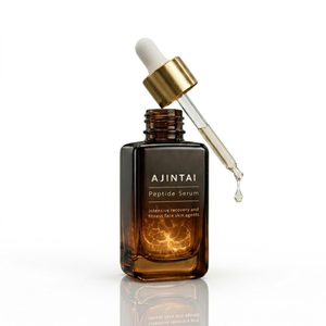 Ajintai Peptide Oligopeptides Eye Serum Amber Glass Bottle Gold Cap Vegan Moisturizer Anti-Aging Dark Circles All Skin Types - Product Image 1