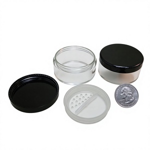 Fabricado en Taiwán, Envase de Plástico PS Vacío para Cosméticos, Tamaño de Viaje 8.5g, Tapa Negra, Tarro para Polvo Suelto con Etiqueta Adhesiva de Sellado - Product Image 6