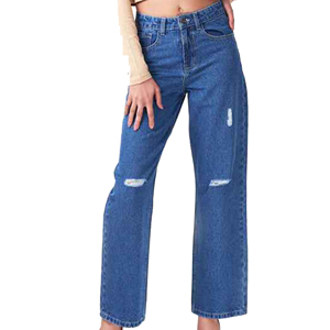 Women <b>Elastic</b> <b>Waist</b> Denim <b>Jeans</b> Custom Logo Streetwear Collection OEM ODM Service All Season Solid Style Pencil Stretchy Women's - Product Image 6