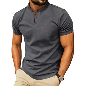T-shirts pour hommes en coton bio 100% premium, coupe classique, manches courtes, anti-rides, respirants. - Product Image 3
