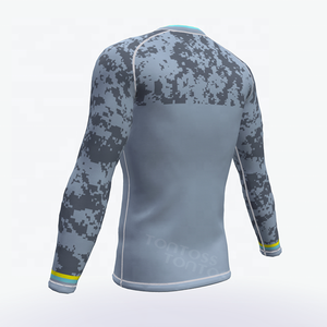 Personaliza Tu Propio Logotipo, Camiseta de Compresión con Protección UV UPF50, Manga Larga, Impresión por Transferencia de Calor, para MMA y BJJ, para Hombre - Product Image 1