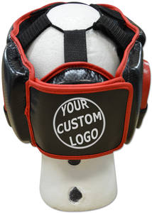 อุปกรณ์ป้องกันศีรษะสำหรับชกมวย รุ่นล่าสุด คุณภาพสูง หนังวัวแท้ สีแดงดำ แบบสั่งทำพิเศษ สำหรับการฝึกซ้อม CP-BHG-09 - Product Image 2