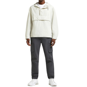 Custom Autumn Nylon Starter Front Pocket Zipper Hood <b>Jacket</b> <b>Light</b> Weight <b>Waterproof</b> Windbreaker Pullover <b>Jacket</b> for Men - Product Image 2