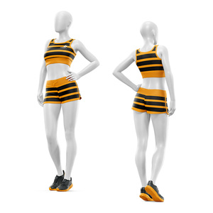 Conjunto de Yoga de 2 Piezas Personalizado al por Mayor, Ecológico, Ligero, de Cintura Media, Elástico, con Logotipo Impreso en la Parte Delantera, Sujetador Deportivo y Pantalones Cortos - Product Image 4