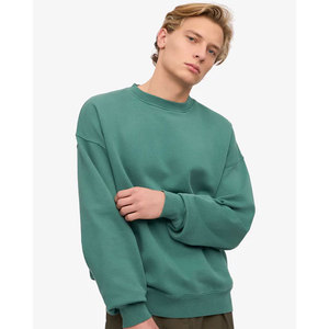 เสื้อสเวตเชิ้ตคอกลมสีกรมท่าสำหรับผู้ชาย ผ้าเฟรนช์เทอร์รี่ยืดหยุ่นพรีเมียม อุ่นสบาย เหมาะสำหรับการฝึกซ้อมและกิจกรรมกลางแจ้งในฤดูหนาว สไตล์แคนาดา - Product Image 4
