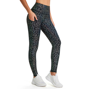 Breathable Yoga Pants High Waist <b>Leopard</b> <b>Print</b> <b>Leggings</b> Women Full Length Stretch Sporty Activewear Knitted Fit - Product Image 4