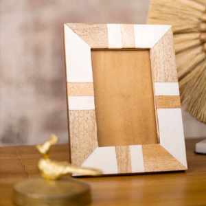 Resin Wood <b>White</b> Brown Photo Frame Handmade Rectangle Tabletop Display Frame Custom <b>Home</b> <b>Office</b> Decor - Product Image 6