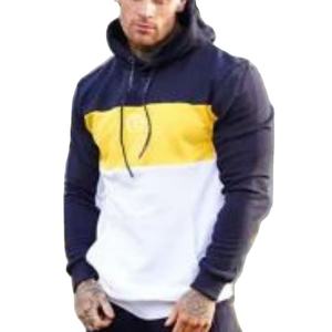 Latest Men's 2-Piece Set 100% Cotton <b>Tracksuit</b> with Multi-Color <b>Stitching</b> Windbreaker for Winter - Product Image 3
