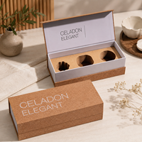 Boîte cadeau en carton rigide avec insert en papier kraft ondulé, emballage personnalisé magnétique pour ensemble de bougies