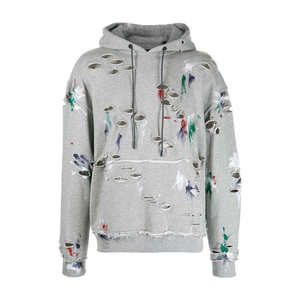 Sudadera con capucha para hombre, personalizada, de peso pesado, estilo vintage, con cremallera, lavado ácido, desgastada, de corte holgado y corto, de forro polar - Product Image 6