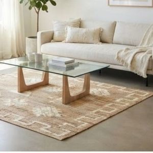 Top Quality Geometric Pattern Jute Area <b>Rug</b> Rectangle Bohemian Style Flat Weave Eco Friendly Living Room Use - Product Image 3