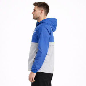 Vestes coupe-vent décontractées pour hommes, 100 % polyester, printemps-été, fermeture éclair, fines, à capuche, B2B - Product Image 4