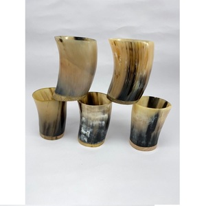 Elegant Horn Glass Drinkware || Handcrafted Natural Horn Tumblers for <b>Whiskey</b>, Beer, and Beverages with Unique Patterns - Product Image 1