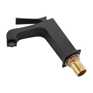 Rubinetto da cucina monocomando con finitura oro rosa, rubinetto nero opaco con scarico a pulsante per B - Product Image 6