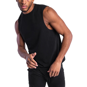 Wholesale Custom <b>Men</b> <b>Singlet</b> Cotton Spandex Slim Fit Gym Wear <b>Mens</b> Stringers Muscle Shirts Work Out O-neck Tank Top <b>for</b> <b>Men</b> - Product Image 5