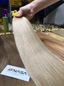 ผมต่อแบบเส้นใหญ่สีขาวฟอกจากเวอร์จินแฮร์แท้ของเวียดนาม ยี่ห้อ NASA - Product Image 2