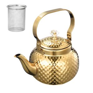 Théière dorée de luxe 1L, bouilloire universelle avec infuseur, disponible en gros pour l'exportation mondiale - Product Image 1