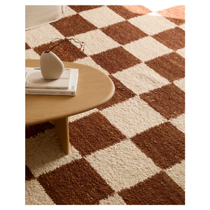 Premium Handmade Checker Flat Weave Rug Made From New Zealand Wool For Living Room Bedroom And Hallway Wholesale Supplier - Product Image 4