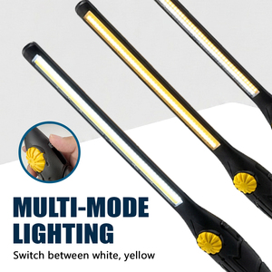 Lampe de travail LED magnétique rechargeable USB en ABS, ultra-mince, avec variateur de mode multiple, fixation par crochet et rotation à 360° pour réparation automobile - Product Image 3