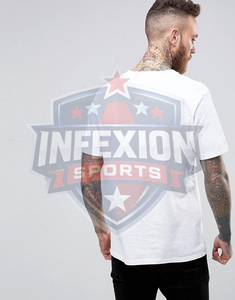 Camiseta Blanca de Manga Corta para Hombre con Estampado Geométrico, Cuello Redondo, Corte Regular, Estilo Casual, 100% Algodón Jersey - Product Image 2