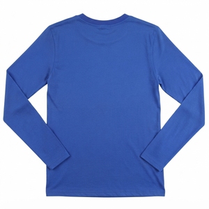 T-shirt à manches longues col rond bleu personnalisé à prix abordable avec imprimé graphique lettres de sororité grecque en coton épais - Product Image 2