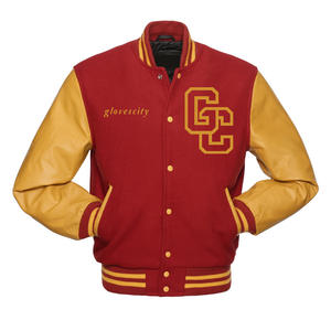 Personalizado Chenille bordado Patchwork hombre chaqueta guantes City Varsity chaqueta High Street suelta béisbol lana tela chaqueta para hombre - Product Image 2