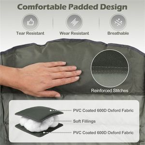 Green Heavy-Duty Folding Camping <b>Chair</b> with PVC Coated 600D Oxford Fabric X-Shaped Metal Frame Non-Slip Foot <b>Pads</b> - Product Image 5