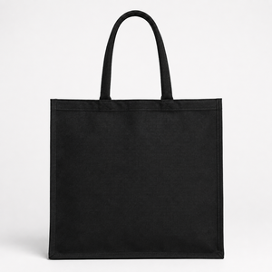 Sac fourre-tout promotionnel en toile noire laminée 300GSM 40x35x16cm avec poignée rembourrée, logo personnalisé, vente en gros, fabricant, exportateur - Product Image 5