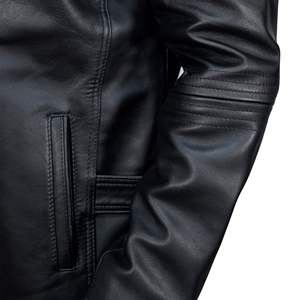 Veste en cuir souple de haute qualité, sur mesure, en cuir de vachette véritable, pour homme, veste en cuir d'extérieur avec les meilleurs matériaux - Product Image 4