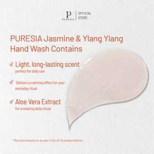 PURESIA แฮนด์วอช จัสมิน ยลัง ยลัง 400 มล. ของเหลวแอนตี้แบคทีเรีย มอยส์เจอร์ไรซิ่ง แคร์ ลิควิดแฮนด์โซป สบู่ล้างมือสูตรอ่อนโยน - Product Image 5