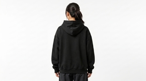 Sudadera con Capucha para Niñas Dumela, Color Negro, 100% Algodón Felpa, Bolsillo Frontal Grande, Estilo Casual para Otoño - Product Image 4
