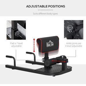 Appareil de fitness 3-en-1 noir rembourré pour pompes, sit-ups et squats – Équipement de gym à domicile - Product Image 3