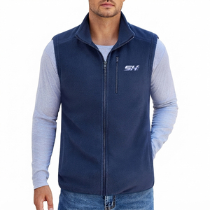 Gilet en polaire pour homme de haute qualité à bas prix, respirant, séchage rapide, couleur unie, pour l'extérieur et l'intérieur, streetwear, gilet en polaire pas cher pour homme - Product Image 1