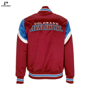 Chaqueta Letterman de Satén de Alta Gama con Bordado Personalizado del Equipo, Uniforme de Béisbol, Suministro Directo de Fábrica - Product Image 4