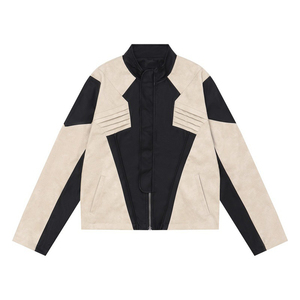 Chaqueta <span class=keywords><strong>de</strong></span> PU LAYENNE para Hombre, <span class=keywords><strong>de</strong></span> Lujo y Estilo Urbano, con Cuello Alto, Bordada, Estilo Racing, con Parches, Cierre <span class=keywords><strong>de</strong></span> Cremallera, para Primavera, Talla Grande - Product Image 3