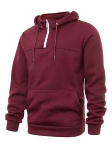 เสื้อฮู้ดซิปครึ่งตัวผู้ชาย สวมใส่สบาย แฟชั่นลำลอง สไตล์อเมริกัน - Product Image 5