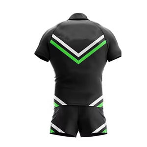 Ensemble d'uniformes de rugby imprimés numériquement en gros, haute qualité, 100 % polyester, couleurs personnalisées, logo, ajustable, respirant, séchage rapide - Product Image 3