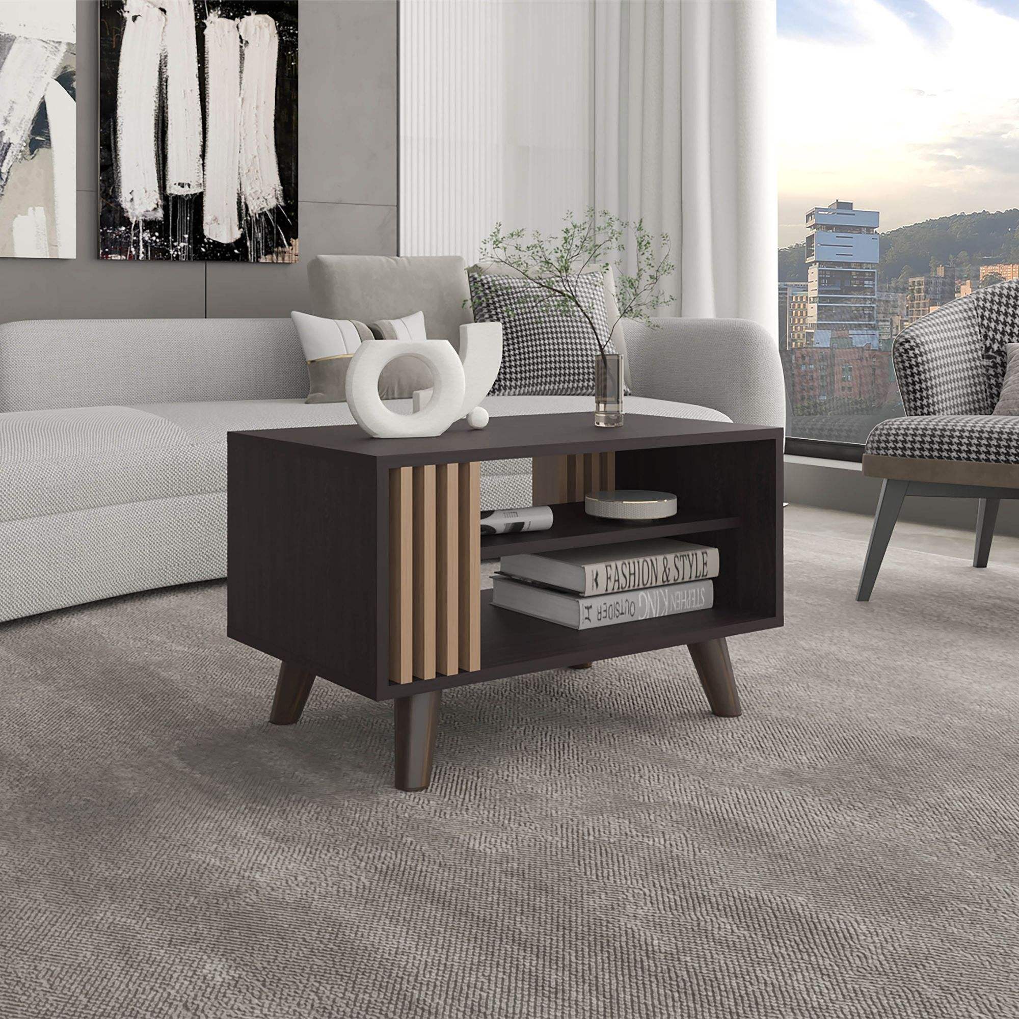 Wengue สีดำ/Oak1ธรรมชาติ