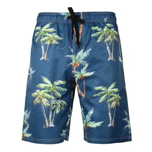 Shorts de bain pour hommes, légers, respirants, à séchage rapide, élégants, avec cordon de serrage, 100% polyester, pour la plage - Product Image 2