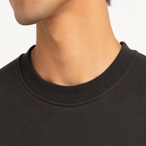 Sweat-shirt pour homme, col rond, noir, premium, lourd, décontracté, pull-over, style oversize, vêtements décontractés pour homme, style de vie pour homme - Product Image 4