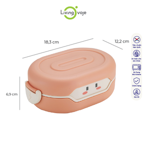 Boîte à lunch thermique en plastique à 3 niveaux de haute qualité, faible MOQ, rectangulaire, compatible micro-ondes, style coréen, design détachable, écologique - Product Image 3