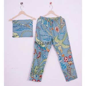 ชุดนอนผ้าฝ้ายลายพิมพ์มหาสมุทร ดีไซน์ใหม่ขายดีสำหรับฤดูร้อน สำหรับผู้หญิง มีหลายขนาดให้เลือกจากอินเดีย - Product Image 3