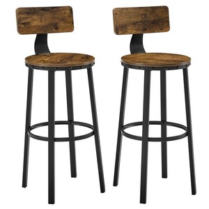 Tabouret de bar moderne et écologique en métal avec structure métallique, design minimaliste, mobilier d'îlot de cuisine, siège stable à hauteur de comptoir - Product Image 3