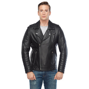 Veste en cuir de vache pour homme, design personnalisé, couleur unie, streetwear pour l'hiver, veste en cuir pour homme - Product Image 2