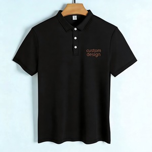 Polo en coton 100% uni personnalisé unisexe, vente en gros, manches courtes, vêtements décontractés, haute qualité, pour hommes - Product Image 3