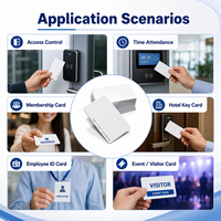 Échantillons Gratuits Carte Intelligente PVC Étanche Taille Standard CR80 Blanche Imprimable Sans Contact Plastique 216 RFID
