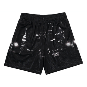 Shorts en mesh unisexe style forêt pour sublimation, taille personnalisable, logo, confort, taille élastique, shorts homme haute qualité - Product Image 2