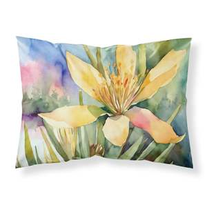Nouveau mexique yucca fleur aquarelle œuvre décorative léger Super doux facile d'entretien Standard taie d'oreiller et taie de coussin - Product Image 1